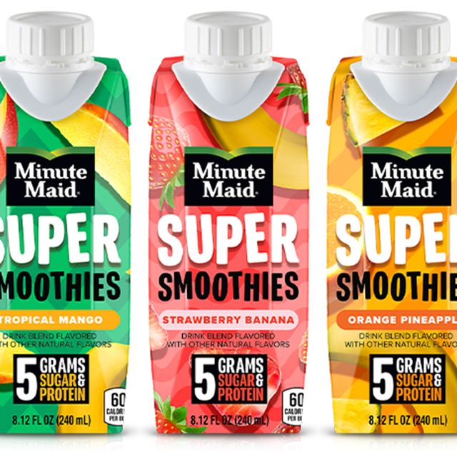 minute maid's new ready to drink fruit smoothies in three flavors