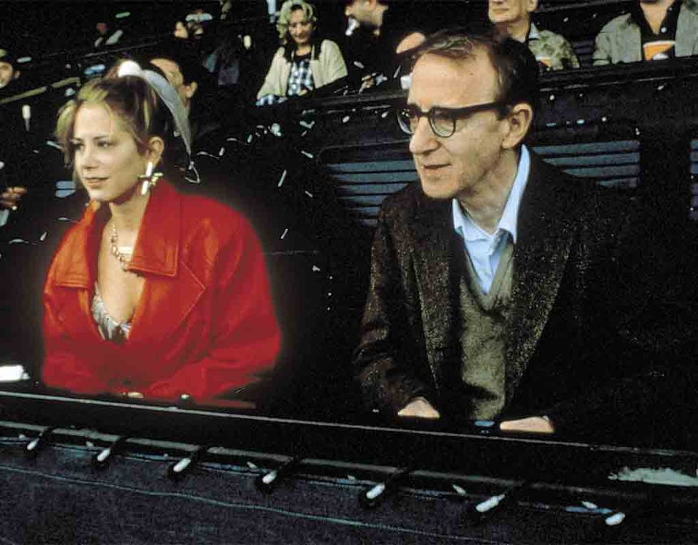 Mira Sorvino y Woody Allen 