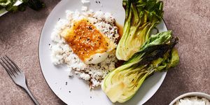 miso butter cod with bok choy and rice