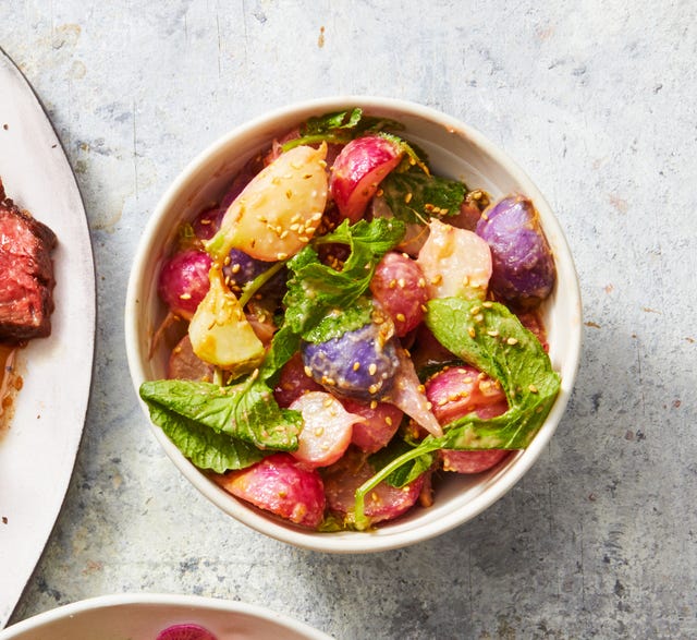 miso glazed radishes