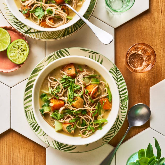 roasted miso squash and curry noodle soup recipe