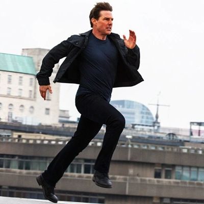 ethan hunt runs down the street in london in a scene from mission impossible fallout it is the sixth film if you're watching the mission impossible movies in order