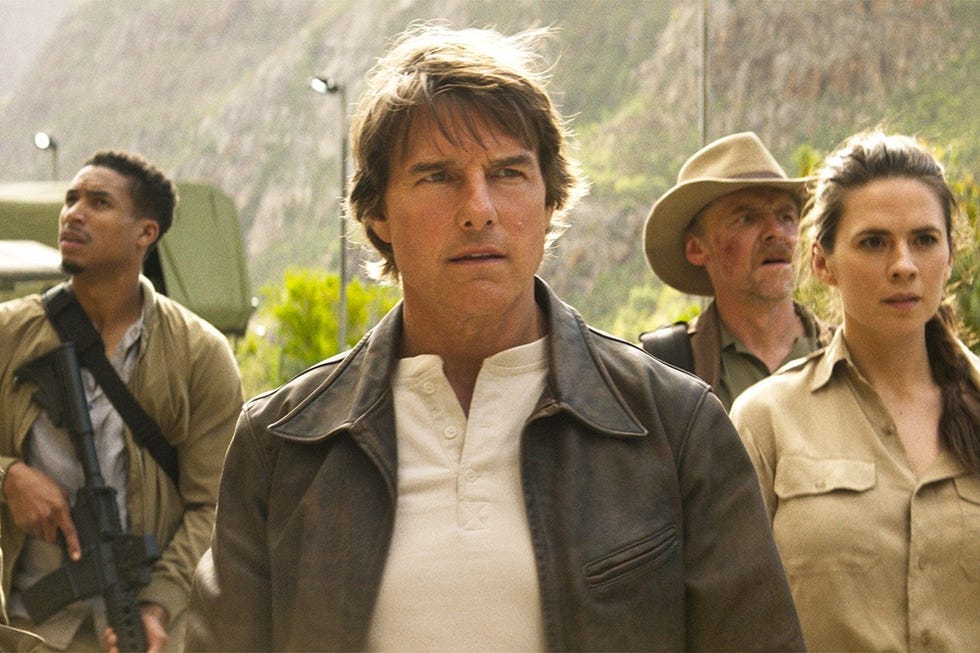 ethan hunt stands in front of his team in a scene from mission impossible the final reckoning
