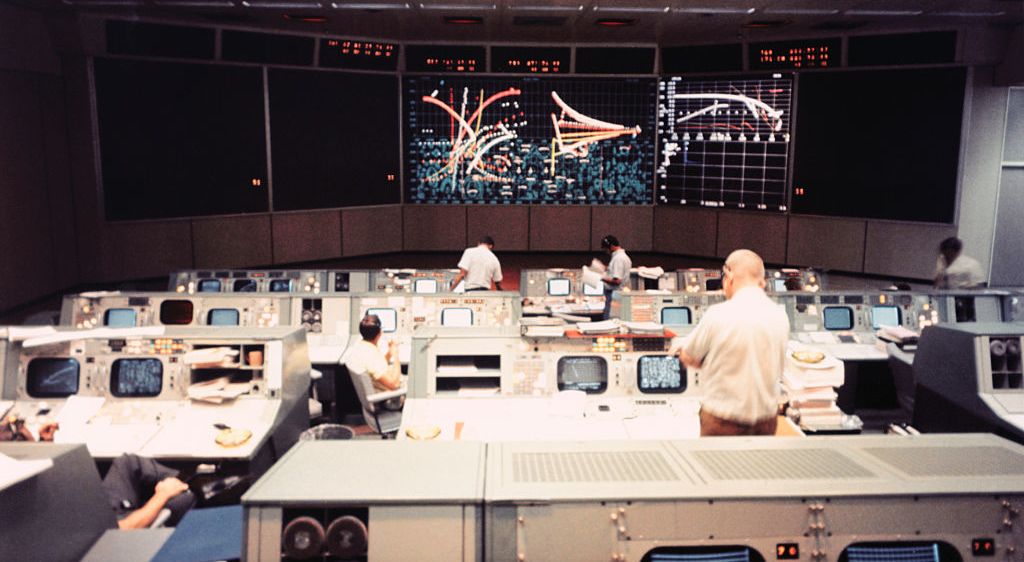 NASA Mission Operations Control Room of Manned Spacecraft Center