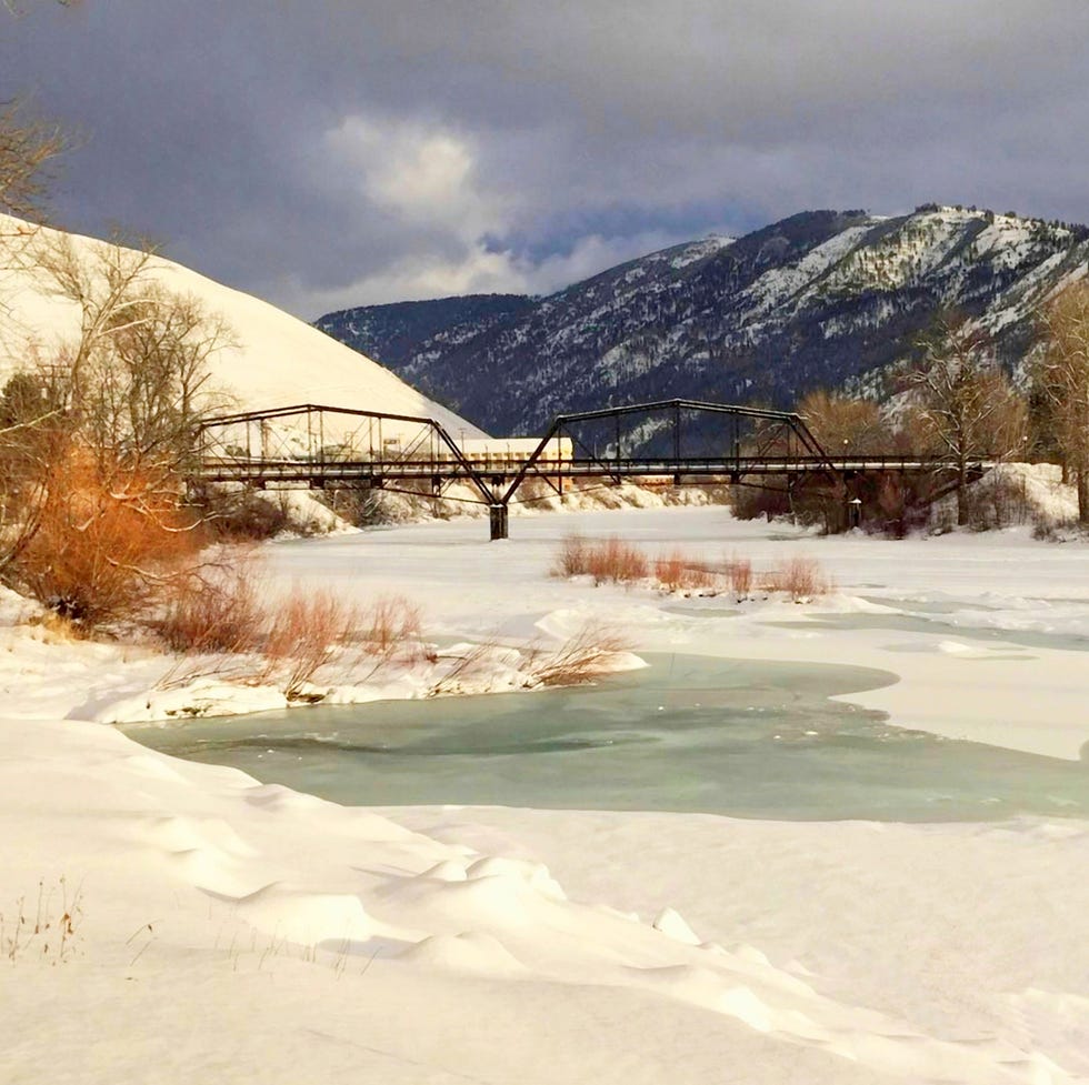 Snowy landscape in winter snowy landscape in winter in missoula united states