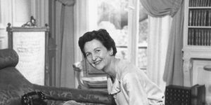 english writer nancy mitford 1904   1973 at her apartment in paris, may 1956 original publication picture post   8381   always true to u, darling   pub 12th may 1956 photo by thurston hopkinspicture posthulton archivegetty images