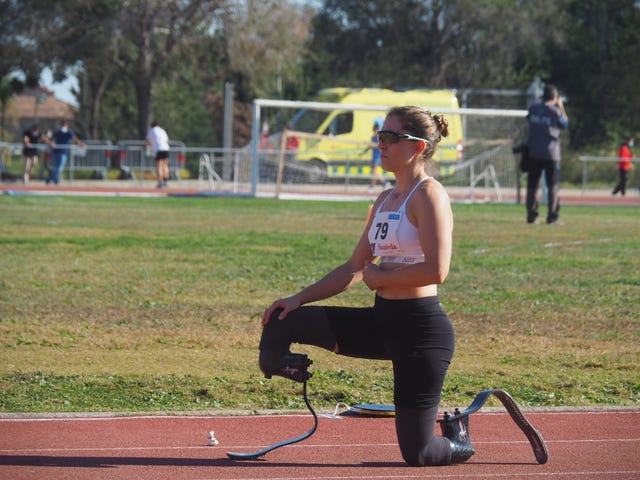 participante en el mitin internacional de paraatletismo de l'hospitalet