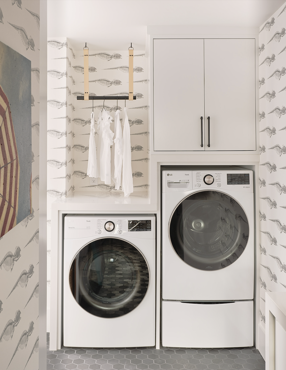 Buy Laundry Wallpaper Laundry Room Wallpaper Black and White Online in  India  Etsy