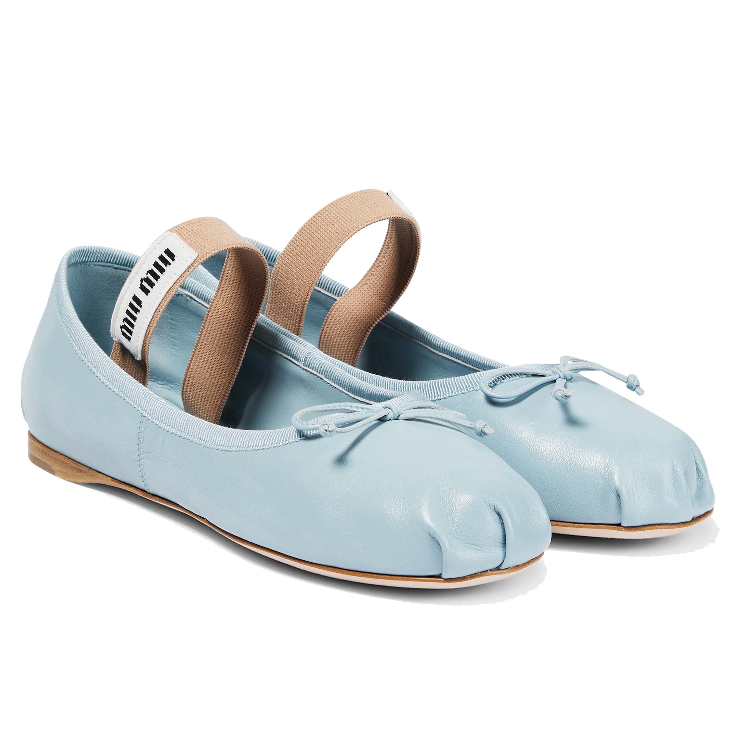 Blue ballet pumps best sale