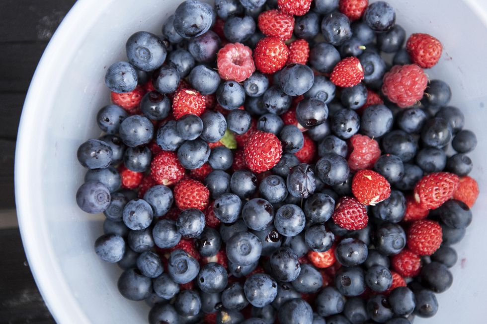 mixed bowl of berries