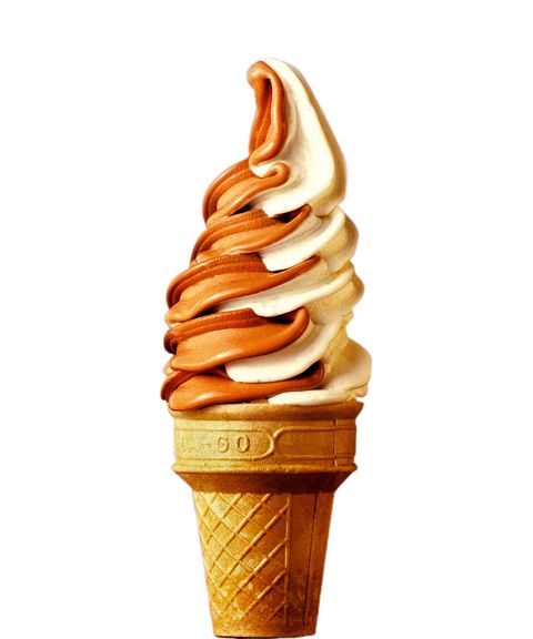 Mixed flavor soft ice cream cone 2