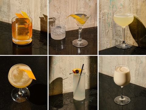 Classic cocktail, Drink, Champagne cocktail, Alcoholic beverage, Yellow, Distilled beverage, Liqueur, French 75, Wine cocktail, Cocktail, 