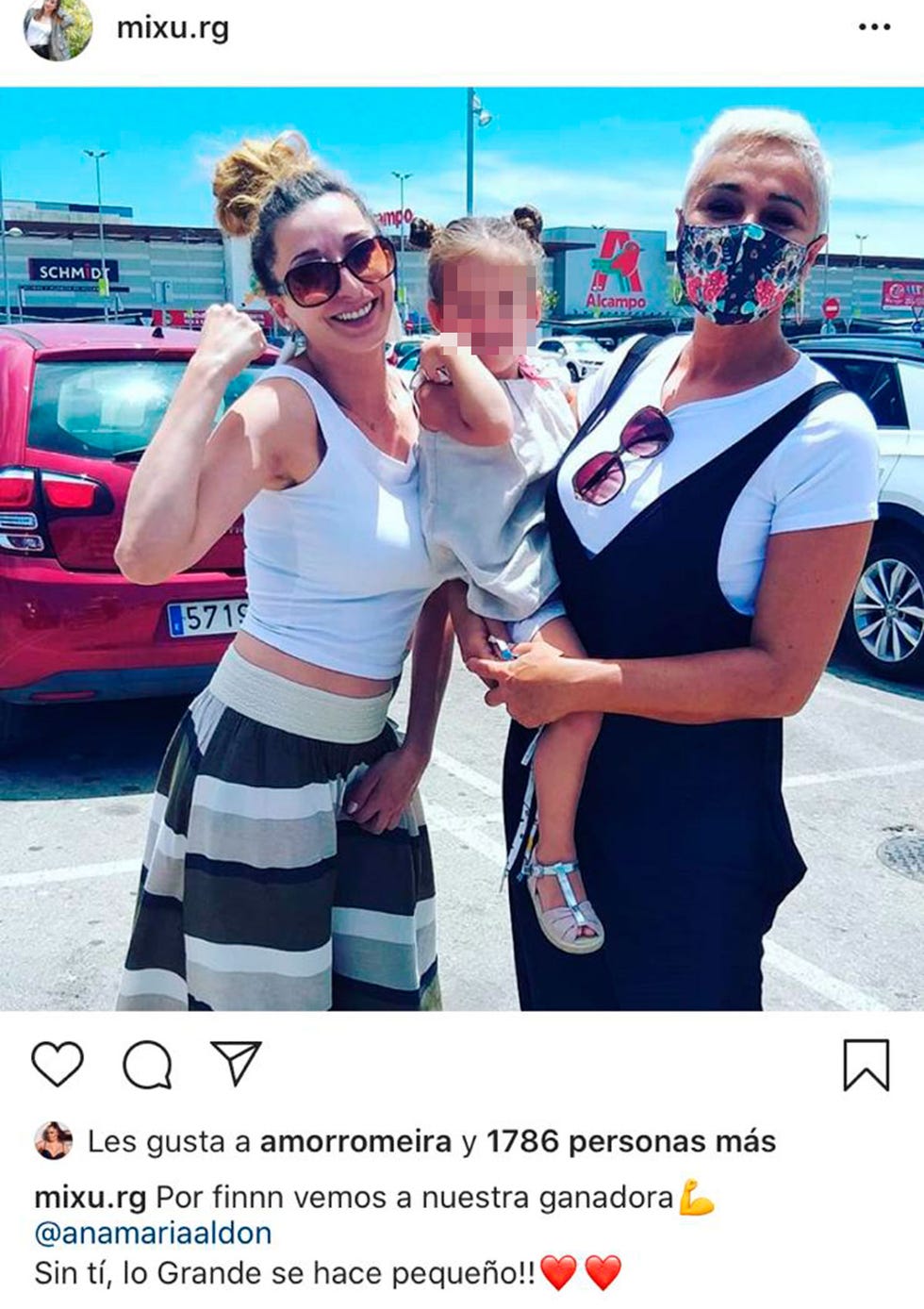 ana maría aldón se reencuentra con mixu y su hija