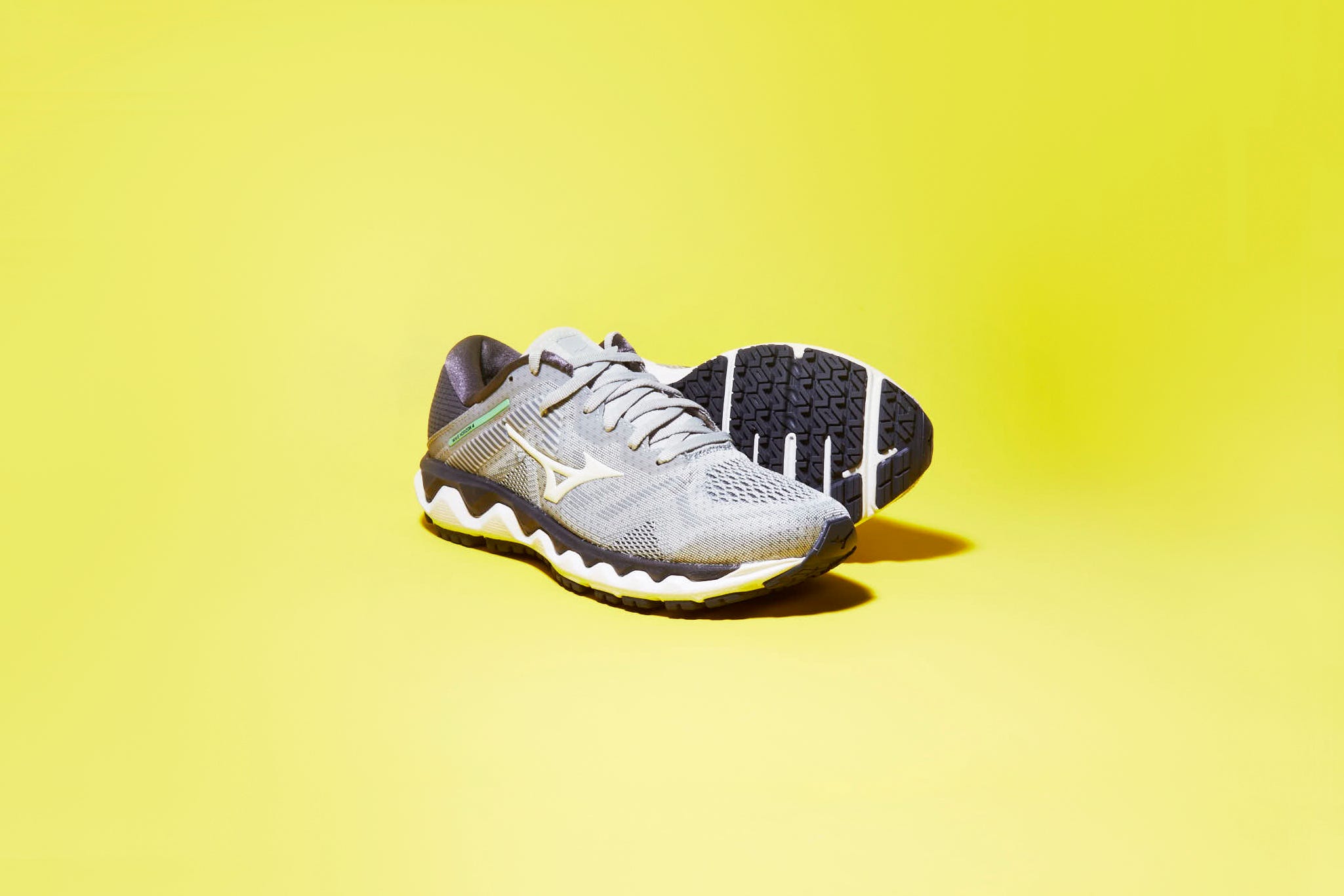 Footwear, White, Shoe, Yellow, Running shoe, Sportswear, Walking shoe, Outdoor shoe, Cross training shoe, Athletic shoe, 