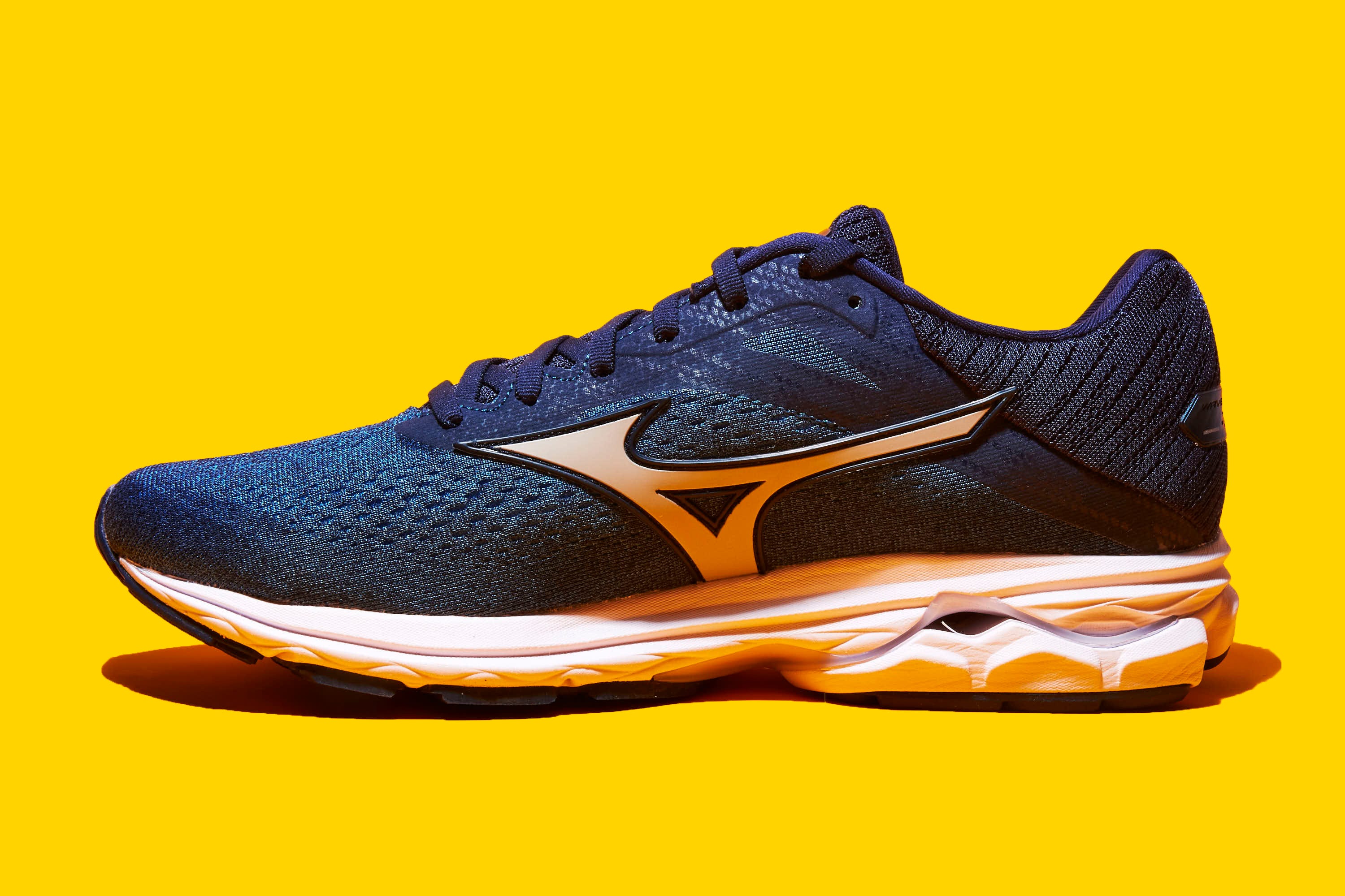 Shoe, Footwear, Running shoe, Outdoor shoe, White, Yellow, Orange, Walking shoe, Cross training shoe, Sneakers, 