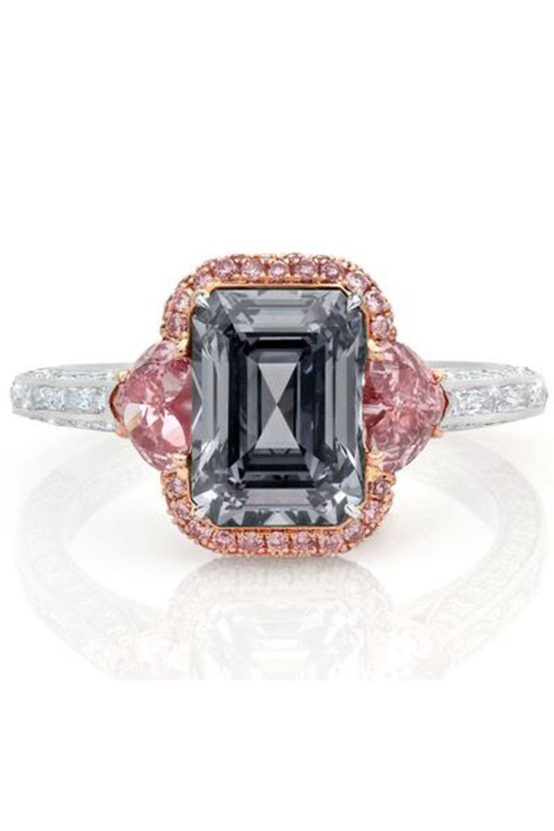 Ring, Jewellery, Engagement ring, Fashion accessory, Gemstone, Diamond, Pink, Ruby, Crystal, Pre-engagement ring, 