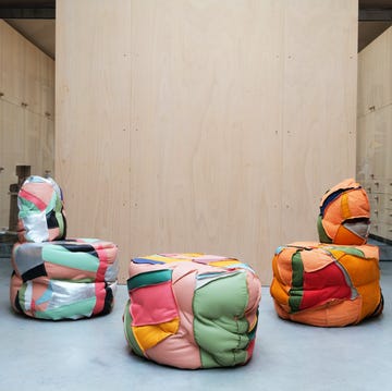 'Soft Blob' Max Lamb three patchwork pieces of furniture