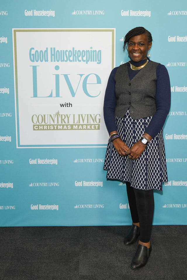 london, england november 15 dame maggie aderin pocock attends day 2 of good housekeeping live with country living christmas market, at business design centre on november 15, 2024 in london, england photo by mike marslandgetty images for hearst uk