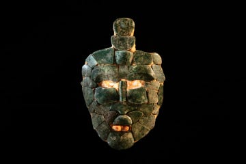 jaden masker uit de hoogtijdagen van de mayas
