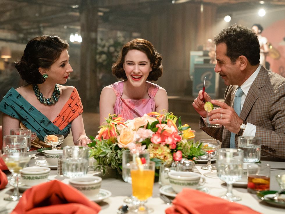 Rose, Midge, and Abe in The Marvelous Mrs. Maisel's second season.