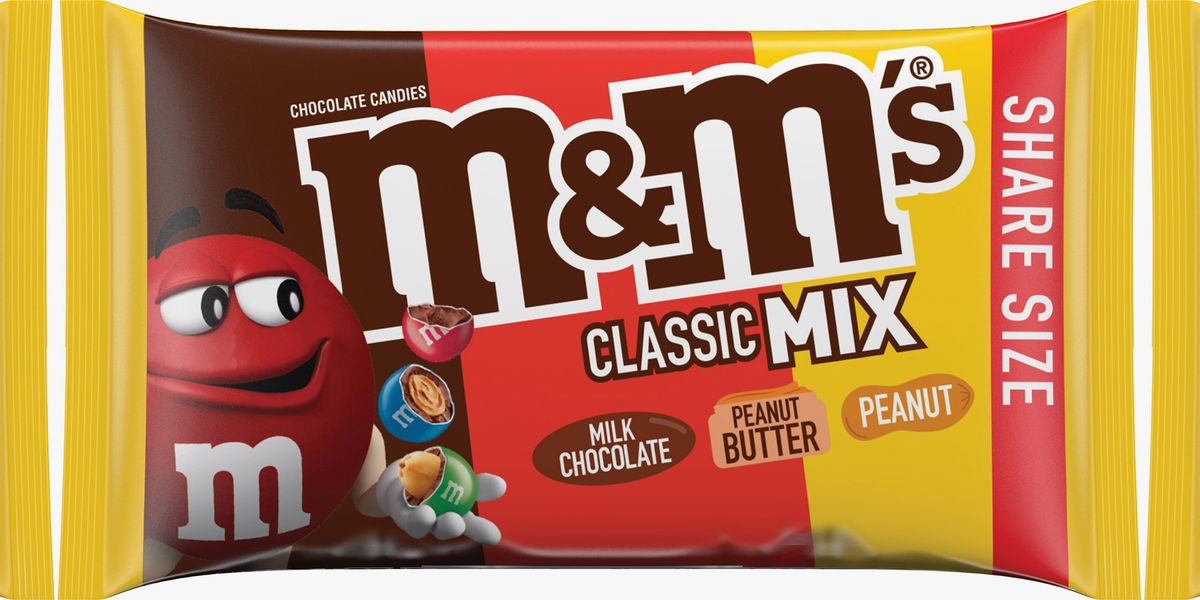 M&M'S, Classic Mix, Milk Chocolate Candies, Sharing Bag, 185g
