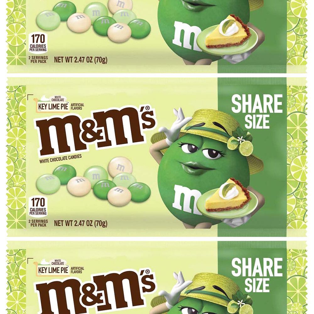 M&M's Key Lime Pie White Chocolate Candies 7.44 oz, Packaged Candy