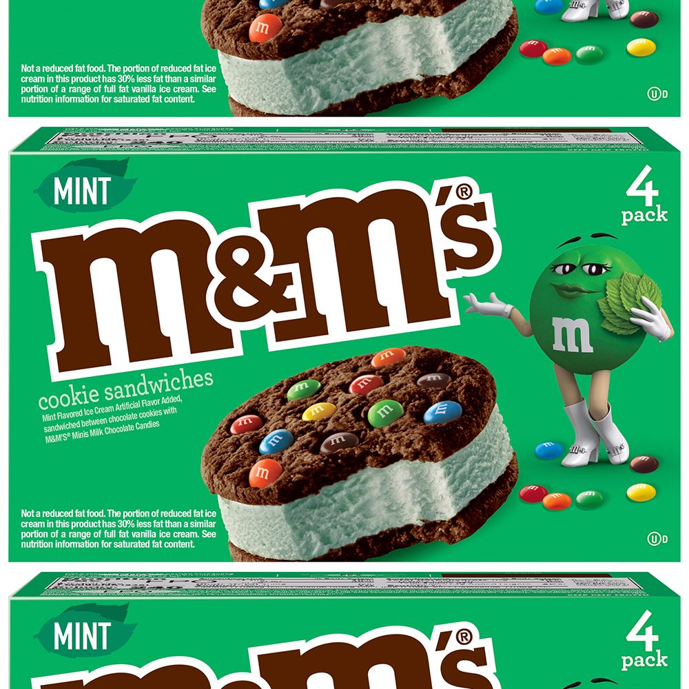 mars wrigley m and m's mint ice cream cookie sandwiches