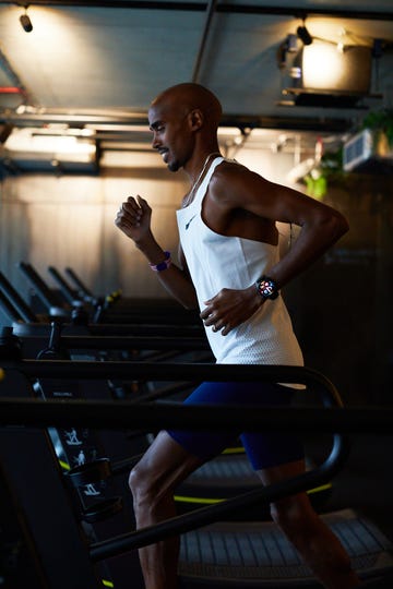 sir mo farah on treadmill