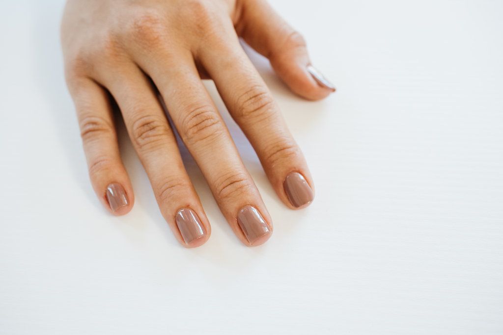 Light Brown Nude Nails | Pinterest: @ariellanita | (not my work) | Brown  nails design, Nude nails, Hair nails make up
