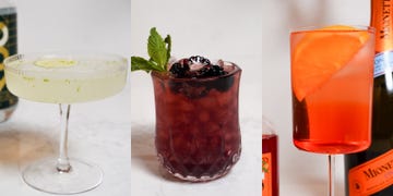 three mocktails side by side