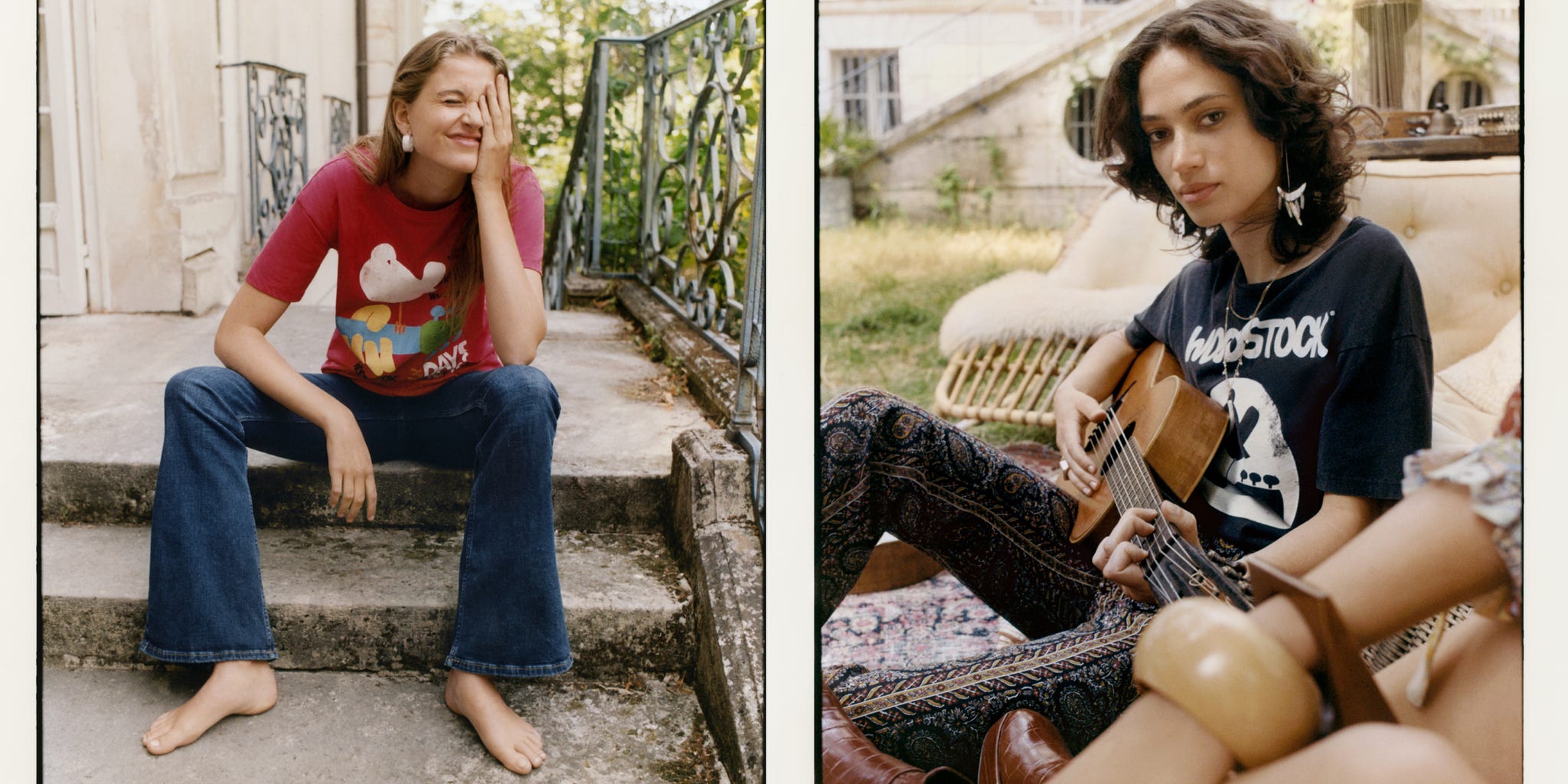 Vestito anni 70 da donna figlia dei fiori woodstock