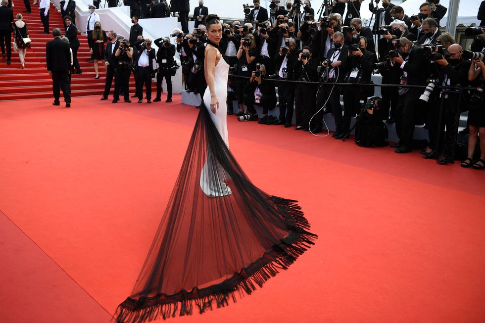 bella hadid at the cannes film festival in 2021