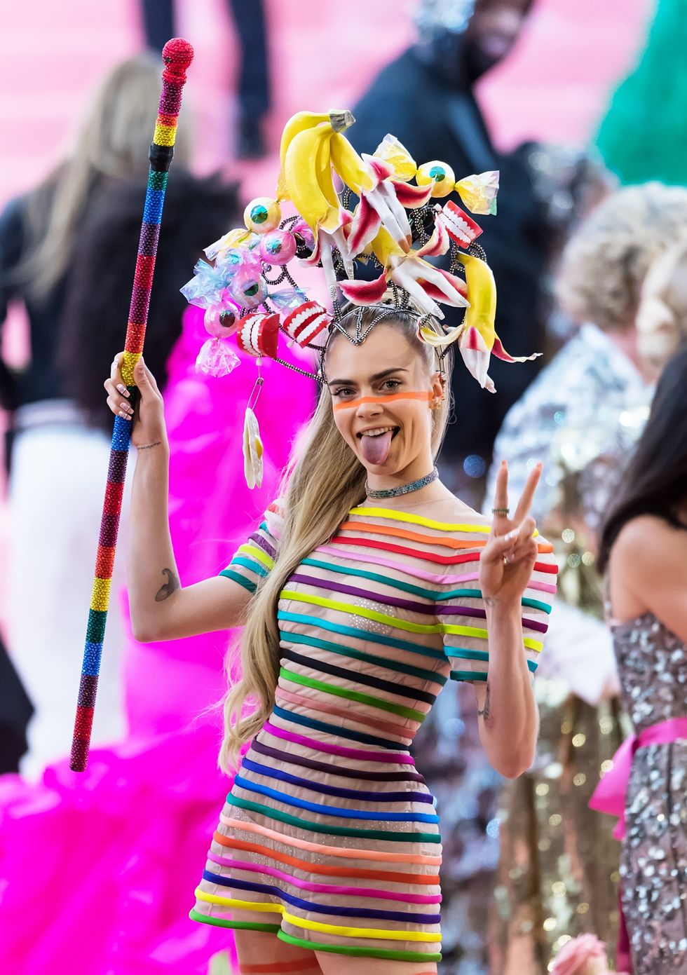 Cara Delevingne's Met Gala 2019 Rainbow Dior Jumpsuit