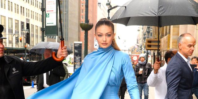 Gigi Hadid Is Probably the Only Person in the World Who Can Pull Off This  Silver Jumpsuit/Dress Hybrid