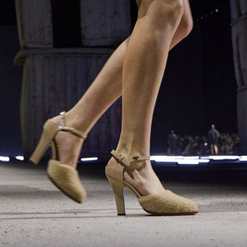 a woman wearing high heels