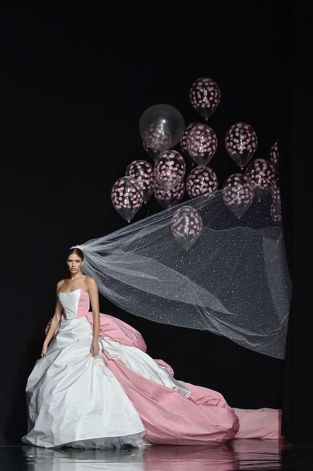 Celia Kritharioti Sent a Bride Down the Runway with Helium