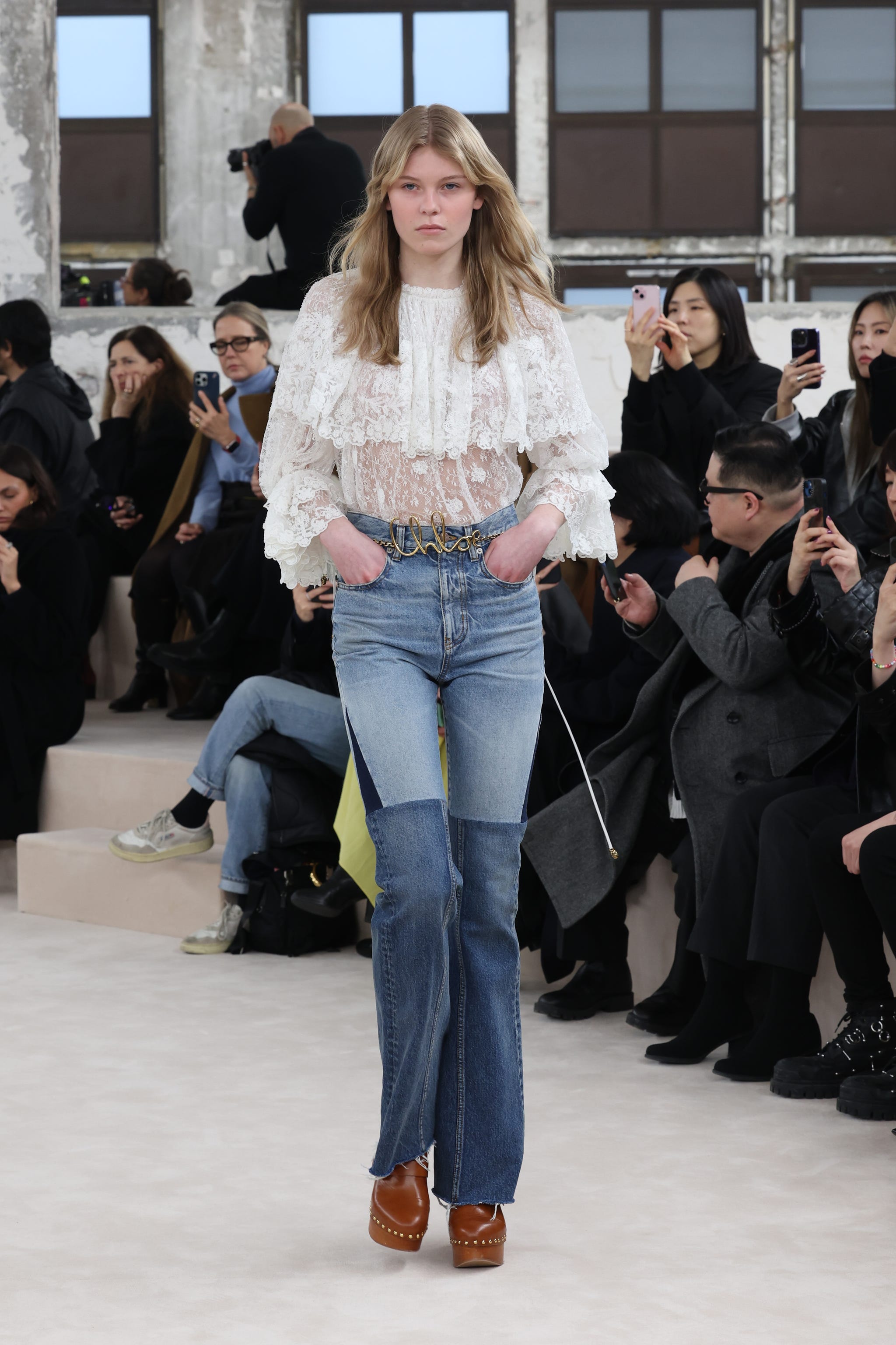 jeans trends 2024 chloe runway paris fashion week womenswear fallwinter 2024 2025