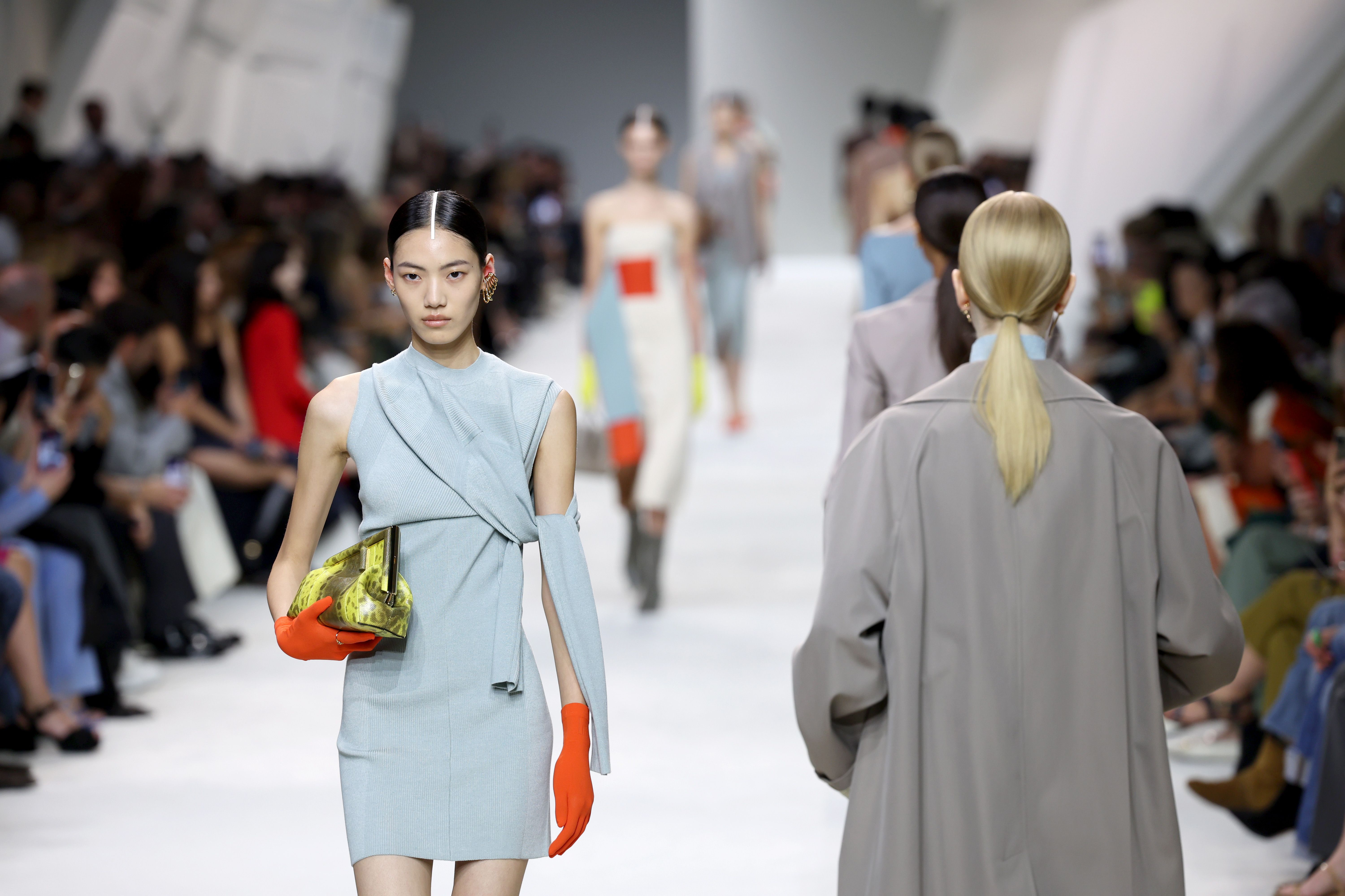 Supermodels grace Kim Jones' Fendi front-row during Milan Fashion Week