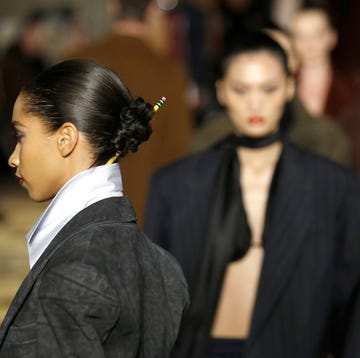 A No. 2 Pencil Is Fall’s Easiest Hair Accessory laquan smith runway february 2024 new york fashion week