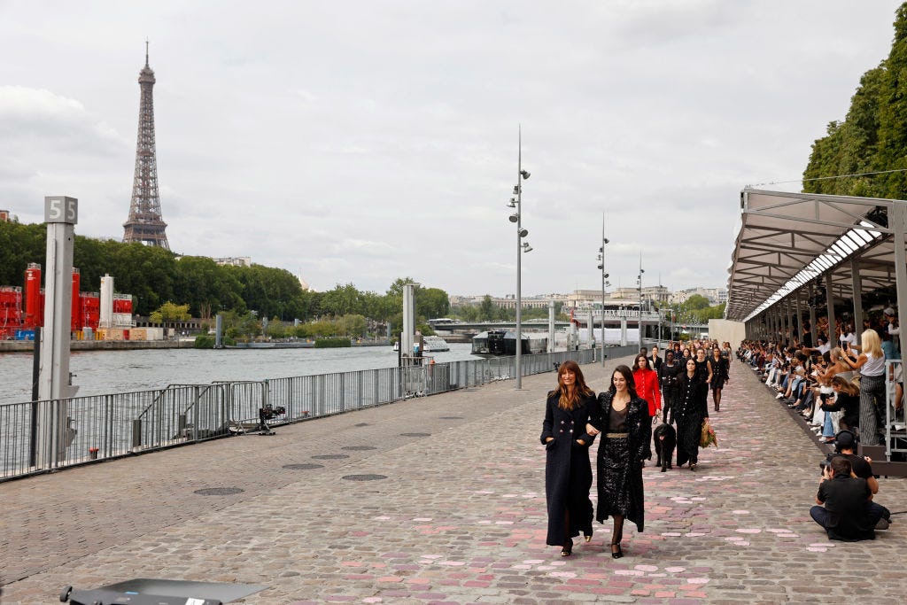paris, france july 04 editorial use only for non editorial use please seek approval from fashion house models walk the runway during the chanel haute couture fallwinter 20232024 show as part of paris fashion week on july 04, 2023 in paris, france photo by thierry chesnotgetty images
