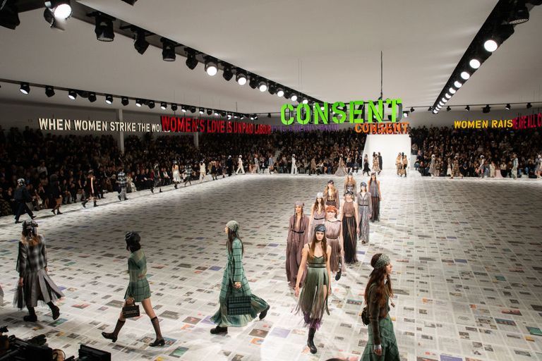 Maria Grazia Chiuri Puts Feminist Agenda Front and Center at Dior's Fall  2020 Show