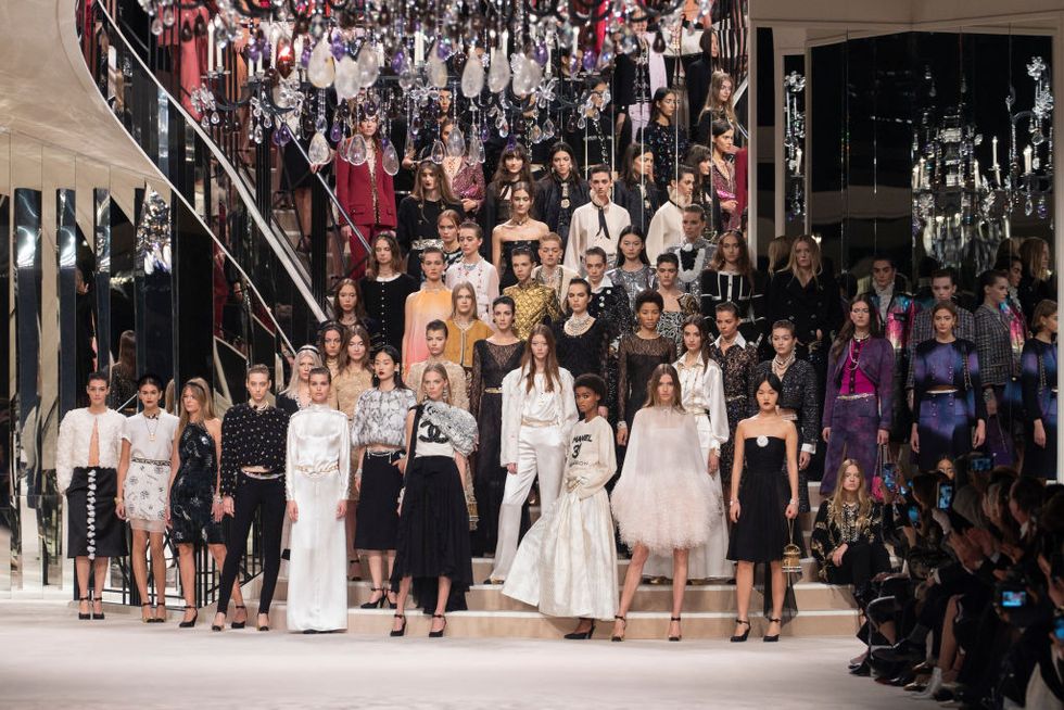 Chanel Metiers D'Art 2019-2020 : Runway At Le Grand Palais In Paris