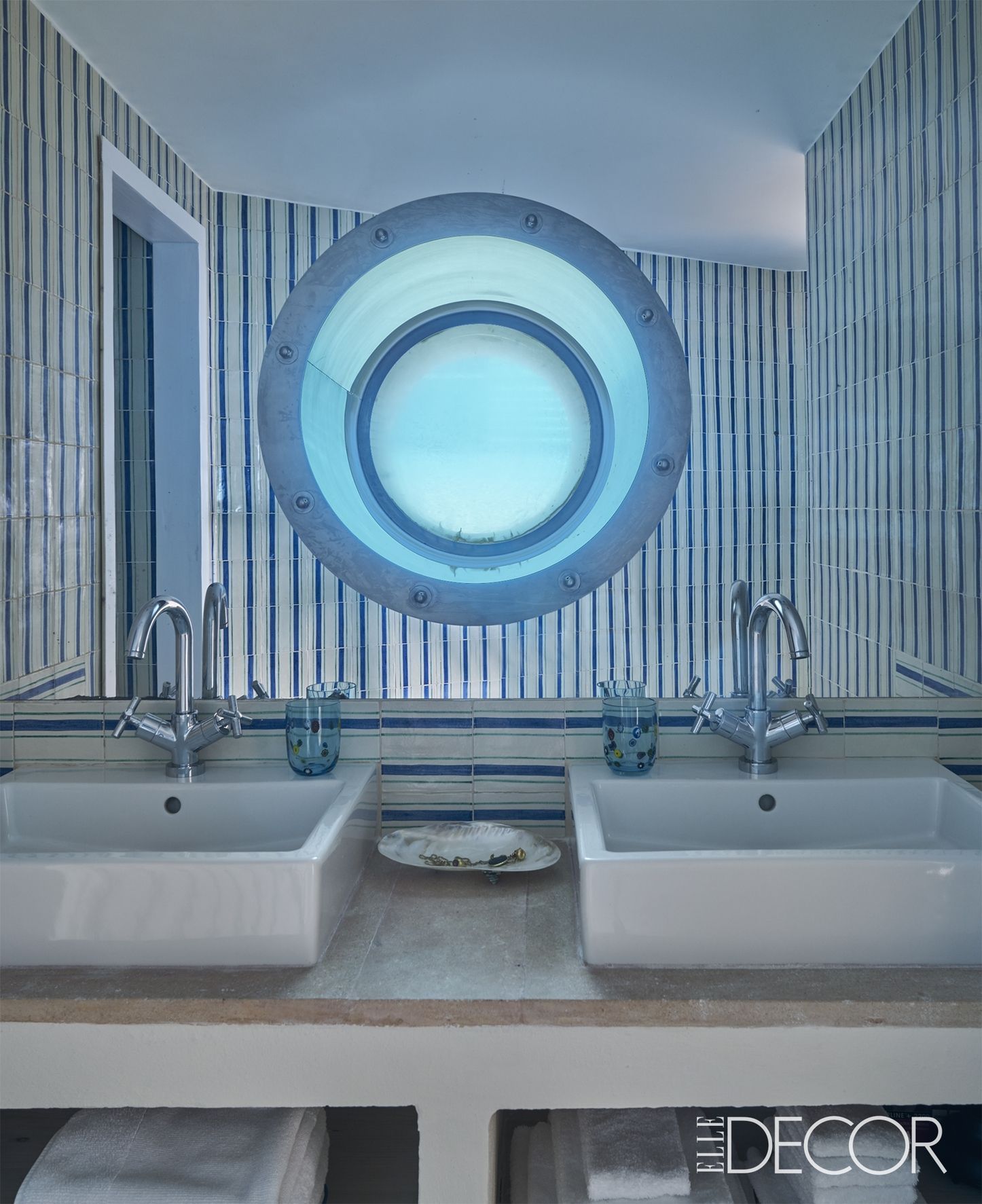 modern bathroom blue