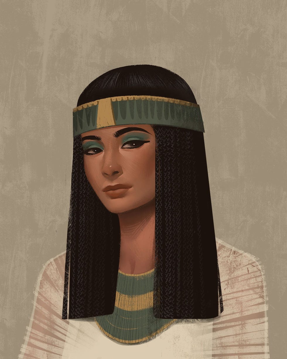 1 ZWAAR OPGEMAAKT  OUDE EGYPTE 310030 vCHR  Man n vrouw maakten de oogleden zwaar op meestal met kohl  religie en gezondheid speelden daarbij ook mee Kohl soms aangevuld met groene accenten op de oogleden zou ooginfecties tegengaan en het kwaad afwenden Pruiken met krullen of ingevlochten haar waren ook geliefd
