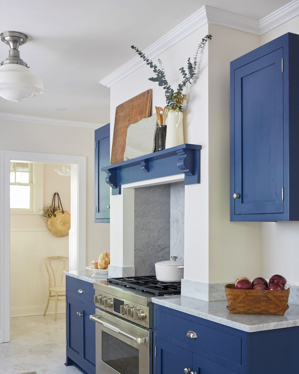 Modern Blue Kitchen Cabinets for Home- Srijan Interios