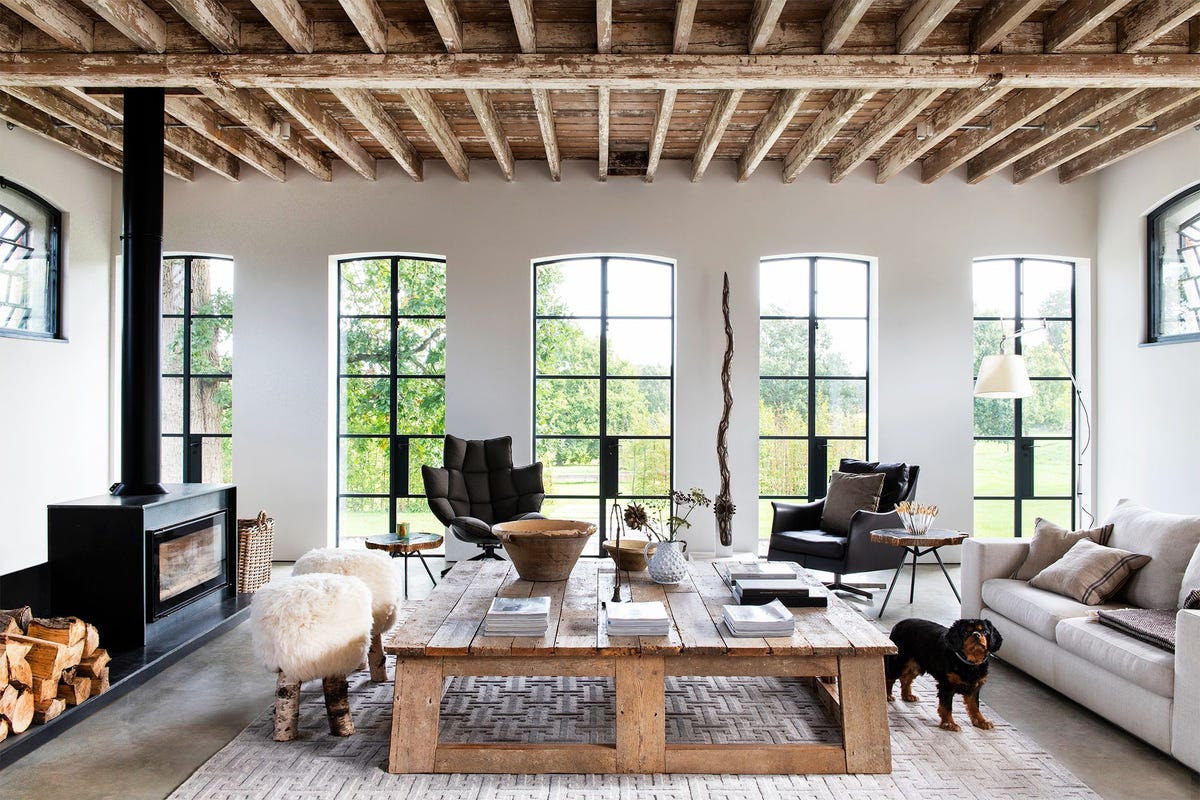 modern rustic farmhouse living room