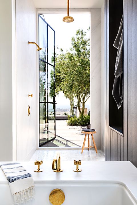 modern glass shower
