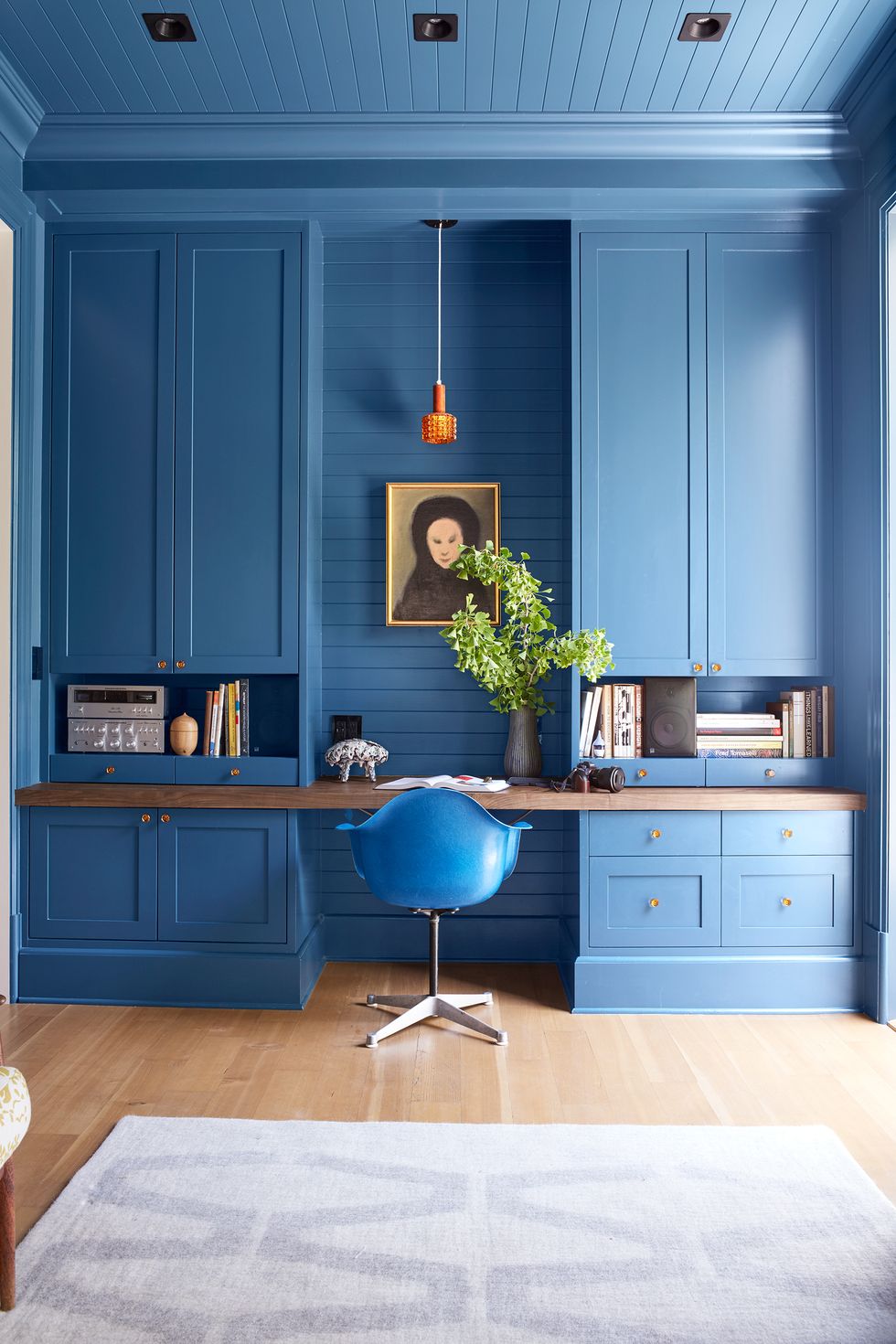 blue home office
