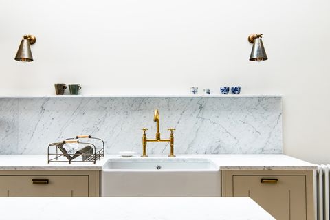 modern kitchen   marble splashback   british standard by plain english