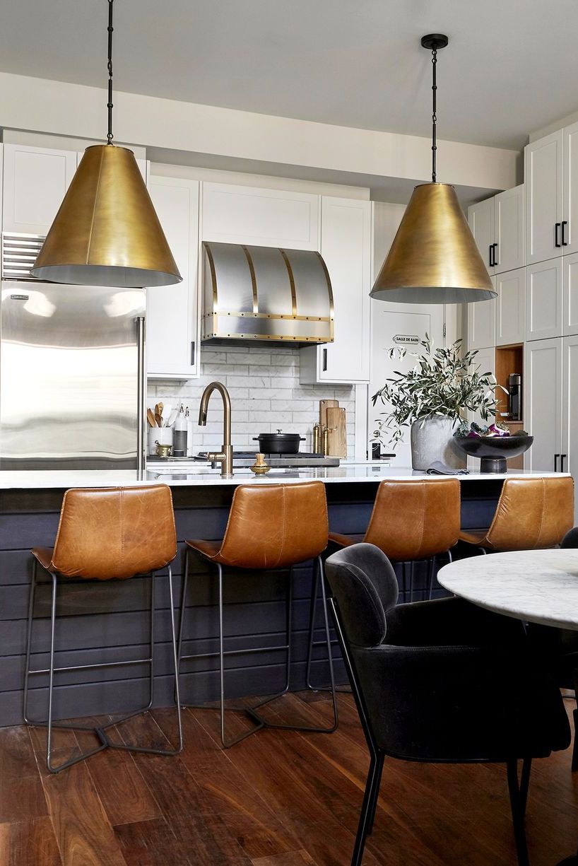 modern kitchen with mixed metals